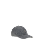 Brunello Cucinelli Gray Wool Oves Aries Cap Baseball Hat Brunello Cucinelli