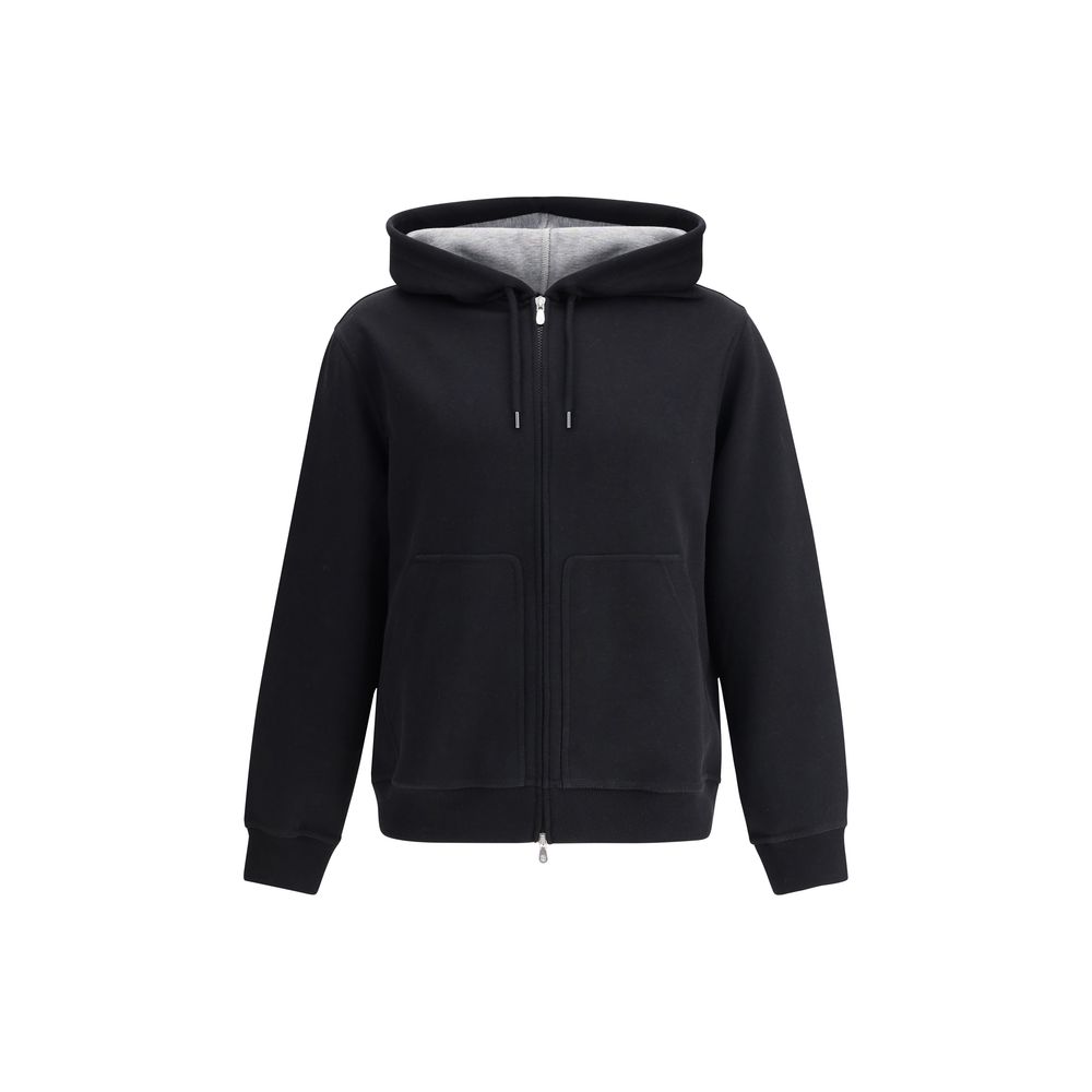 Brunello Cucinelli Black Cotton Sweatshirt Brunello Cucinelli