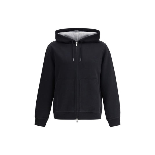 Brunello Cucinelli Black Cotton Sweatshirt Brunello Cucinelli