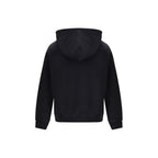 Black cotton sweatshirt from Brunello Cucinelli featuring a classic crewneck and relaxed fit, displayed on a neutral background.