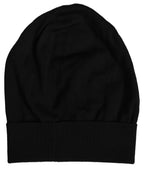 Dolce & Gabbana Men Black Wool Knitted Winter Beanie Capello One Hat Dolce & Gabbana
