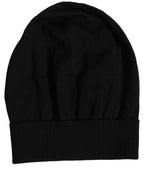 Dolce & Gabbana Men Black Wool Knitted Winter Beanie Capello One Hat Dolce & Gabbana