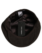 Dolce & Gabbana Men Brown Cotton Flat Cloth Newsboy Cap Hat Dolce & Gabbana