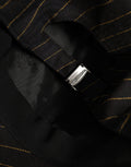 Dolce & Gabbana Black Gold Pinstriped Cotton Baseball Cap Hat Dolce & Gabbana