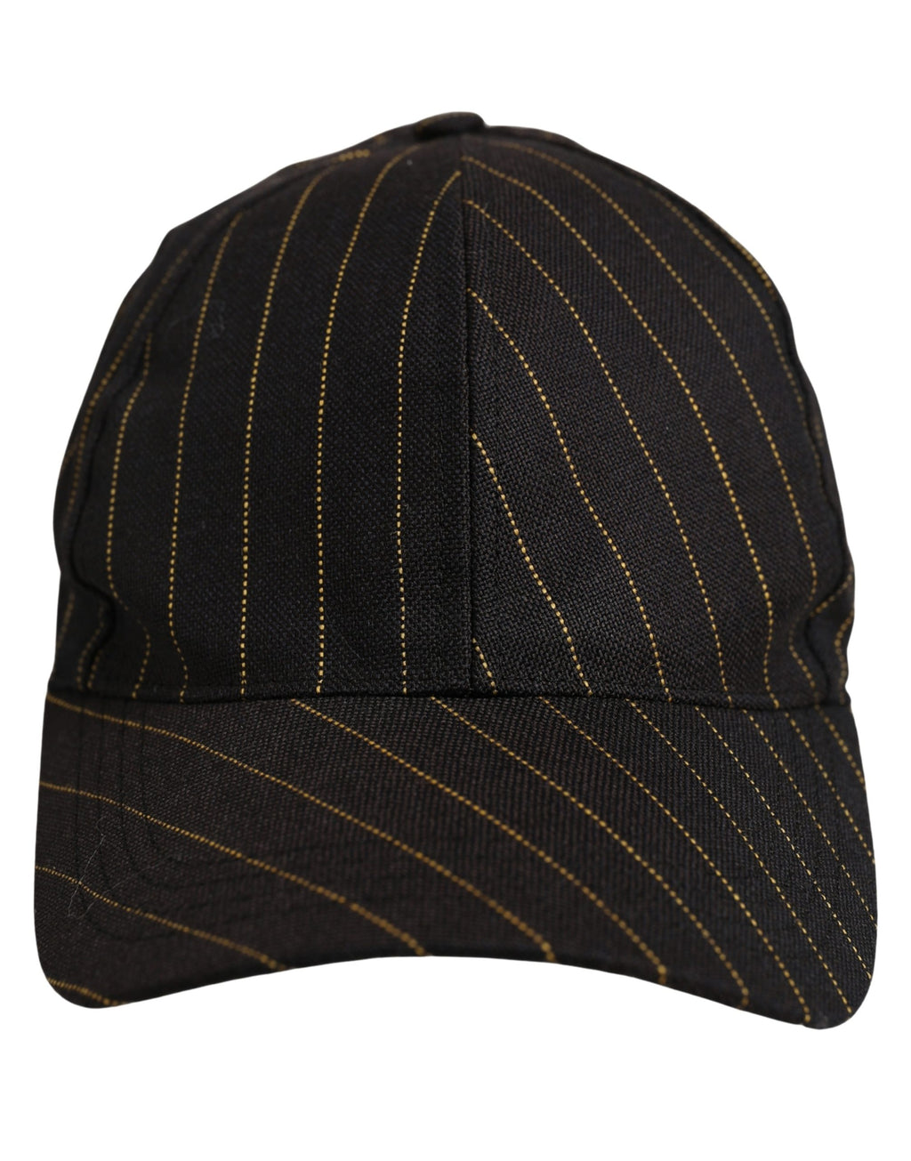 Dolce & Gabbana Black Gold Pinstriped Cotton Baseball Cap Hat Dolce & Gabbana