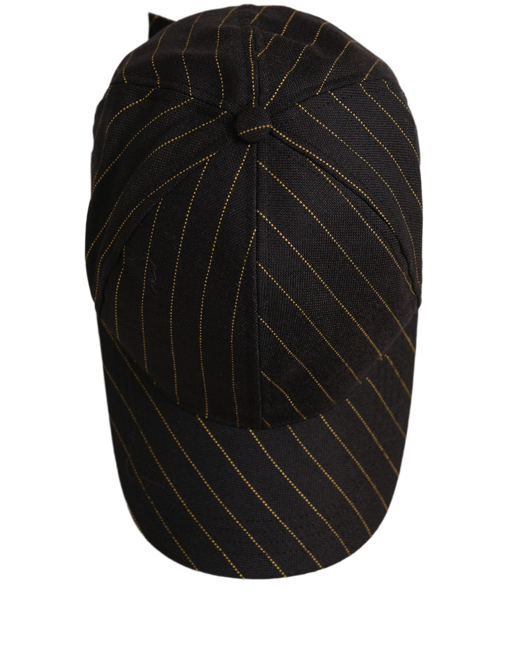 Dolce & Gabbana Black Gold Pinstriped Cotton Baseball Cap Hat Dolce & Gabbana