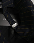 Dolce & Gabbana Black Gold Pinstriped Cotton Baseball Cap Hat Dolce & Gabbana