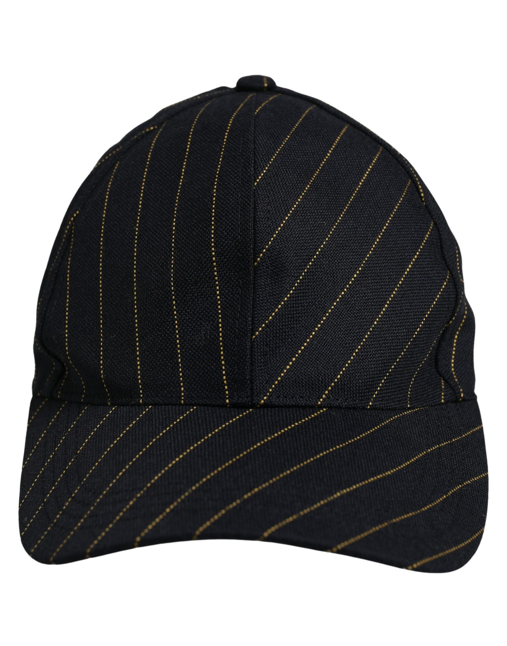 Dolce & Gabbana Black Gold Pinstriped Cotton Baseball Cap Hat Dolce & Gabbana