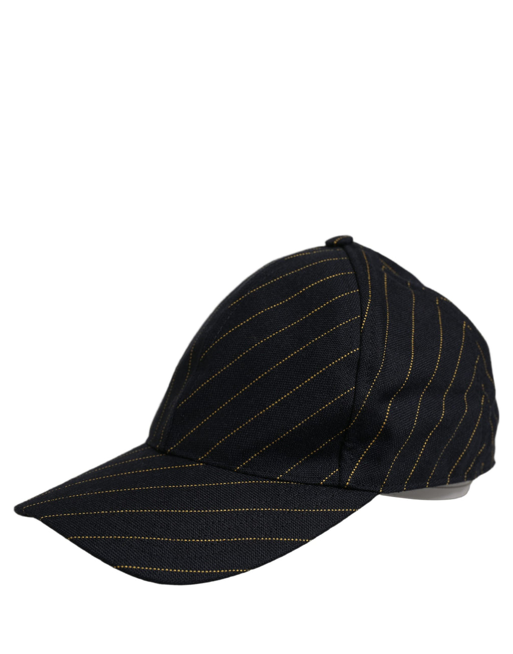 Dolce & Gabbana Black Gold Pinstriped Cotton Baseball Cap Hat Dolce & Gabbana