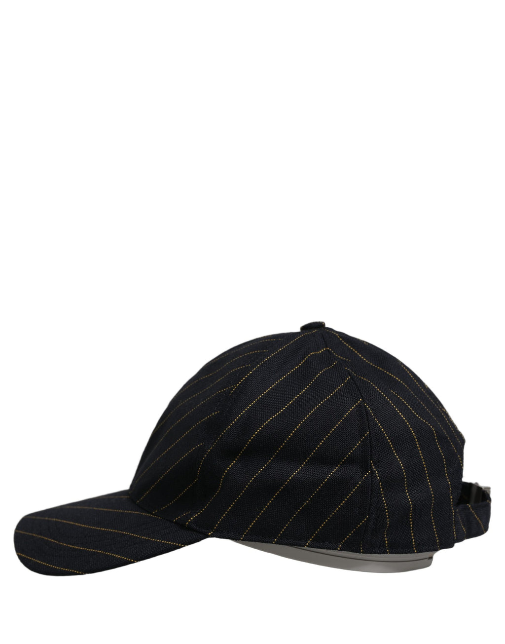 Dolce & Gabbana Black Gold Pinstriped Cotton Baseball Cap Hat Dolce & Gabbana