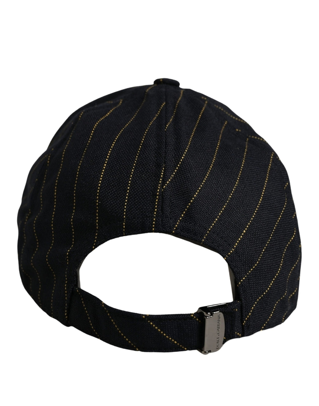 Dolce & Gabbana Black Gold Pinstriped Cotton Baseball Cap Hat Dolce & Gabbana