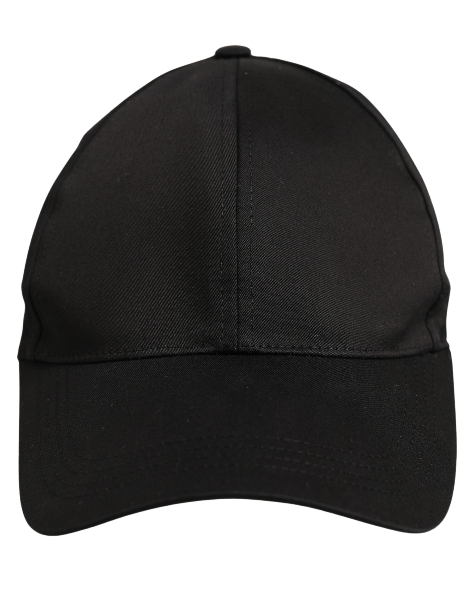 Dolce & Gabbana Men Black Cotton Baseball Cap 6 Panels Hat Dolce & Gabbana