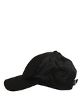 Dolce & Gabbana men's black cotton baseball cap with six-panel design and curved brim.