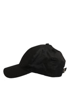 Dolce & Gabbana Men Black Cotton Baseball Cap 6 Panels Hat Dolce & Gabbana