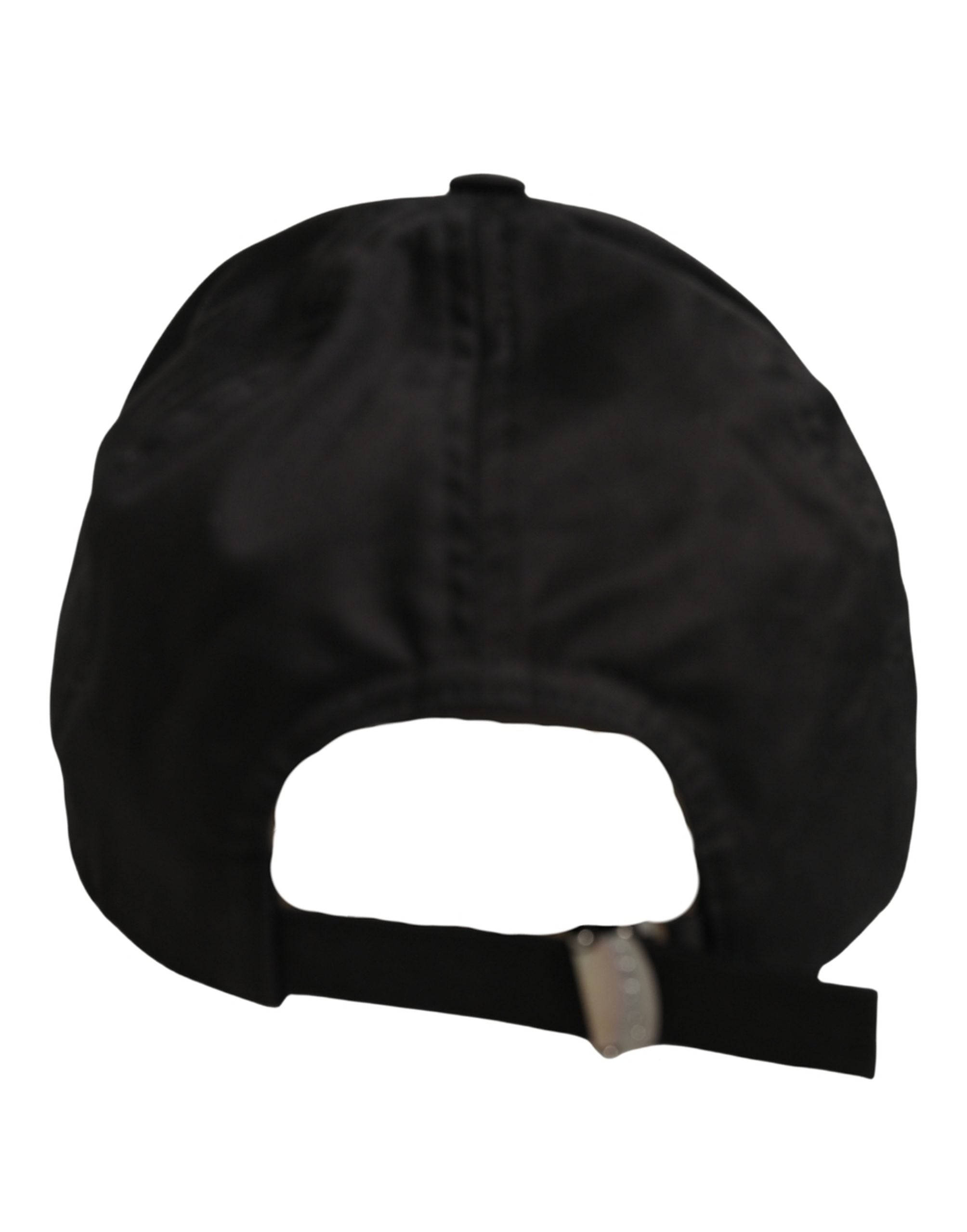 Dolce & Gabbana Men Black Cotton Baseball Cap 6 Panels Hat Dolce & Gabbana