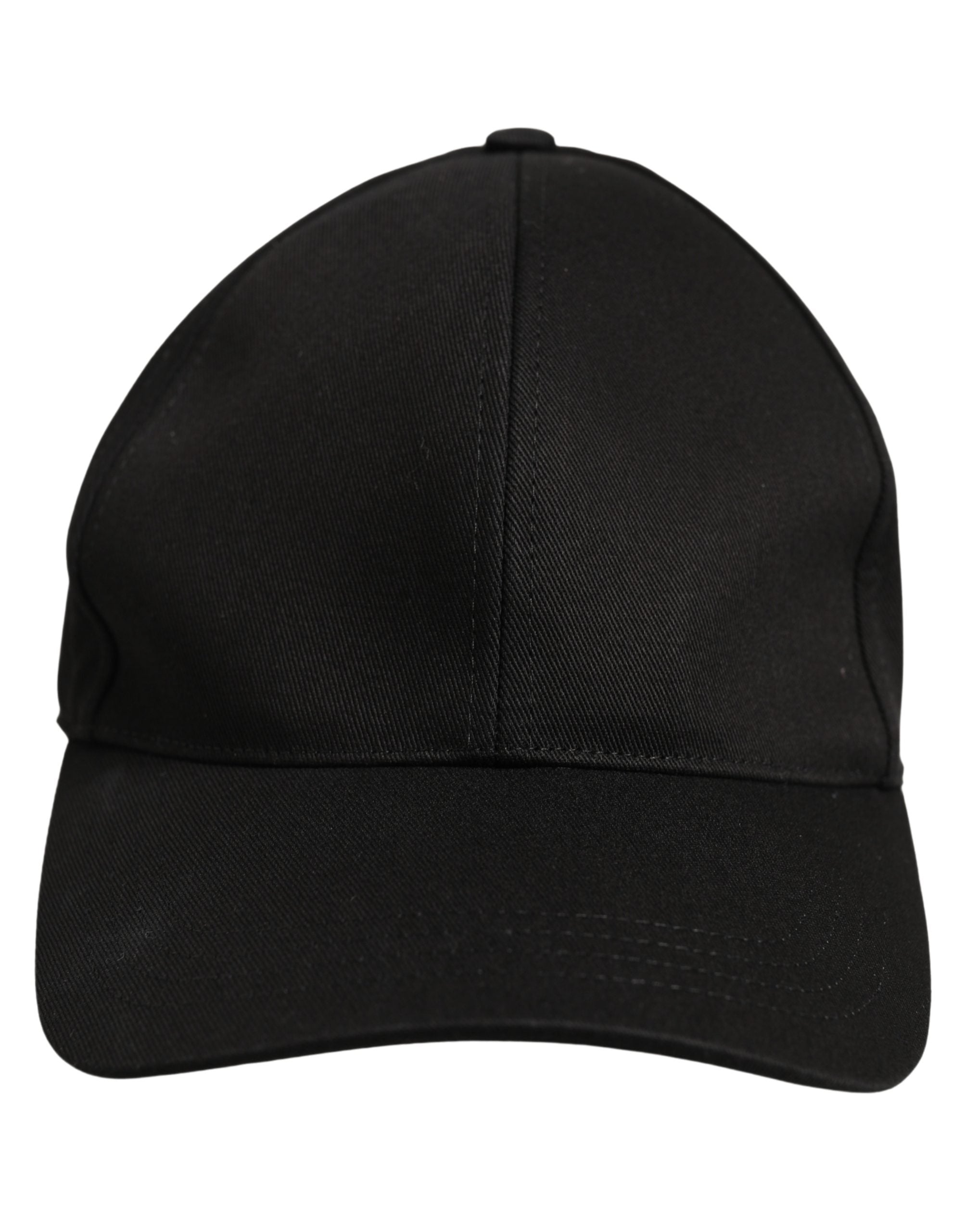 Dolce & Gabbana Men Black Cotton Baseball Capello 6 Panels Hat Dolce & Gabbana