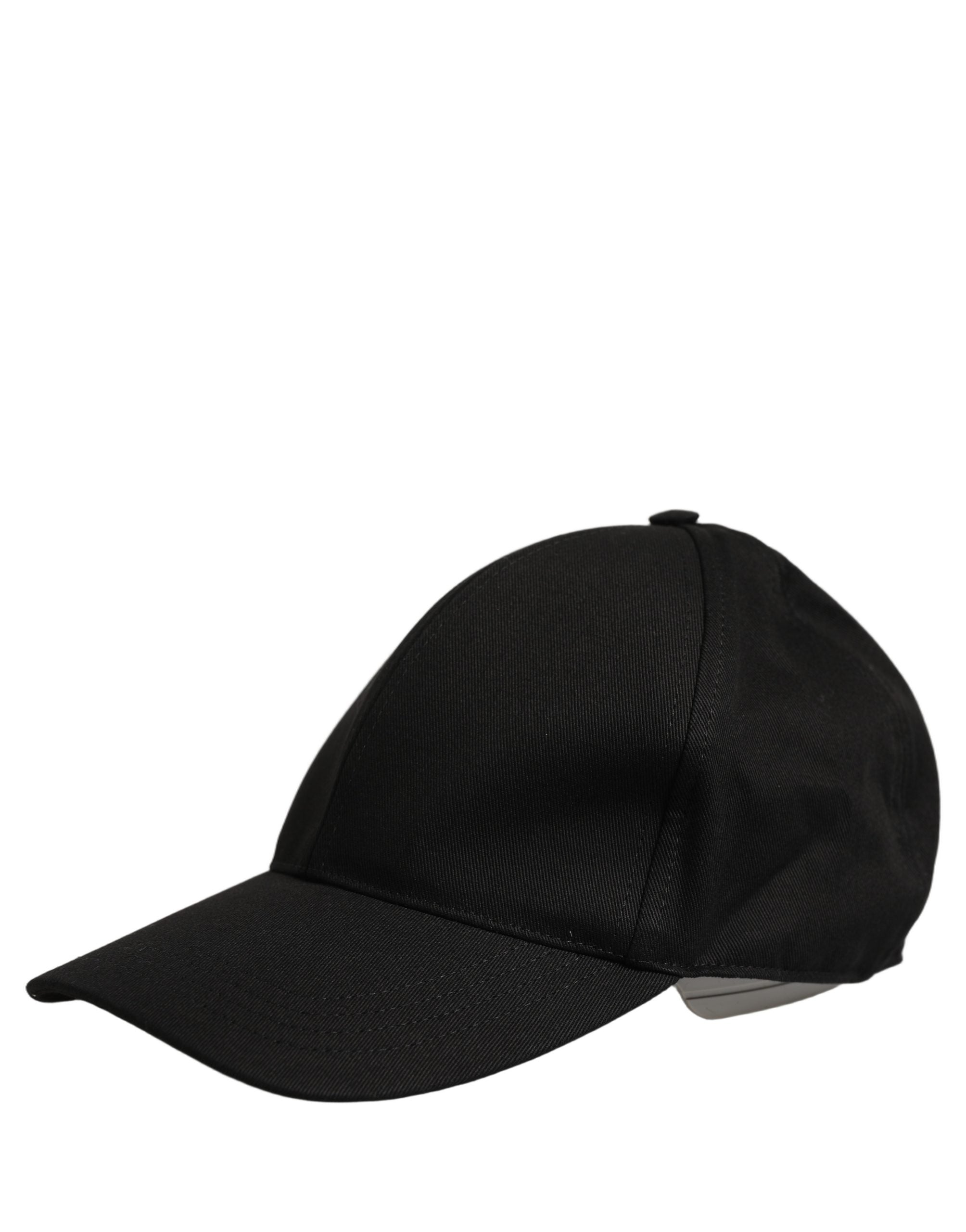 Dolce & Gabbana Men Black Cotton Baseball Capello 6 Panels Hat Dolce & Gabbana