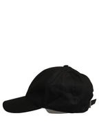 Dolce & Gabbana Men Black Cotton Baseball Capello 6 Panels Hat Dolce & Gabbana