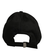 Dolce & Gabbana Men Black Cotton Baseball Capello 6 Panels Hat Dolce & Gabbana