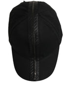 Dolce & Gabbana Men Black Cotton Baseball Cap 6 Panels Hat Dolce & Gabbana