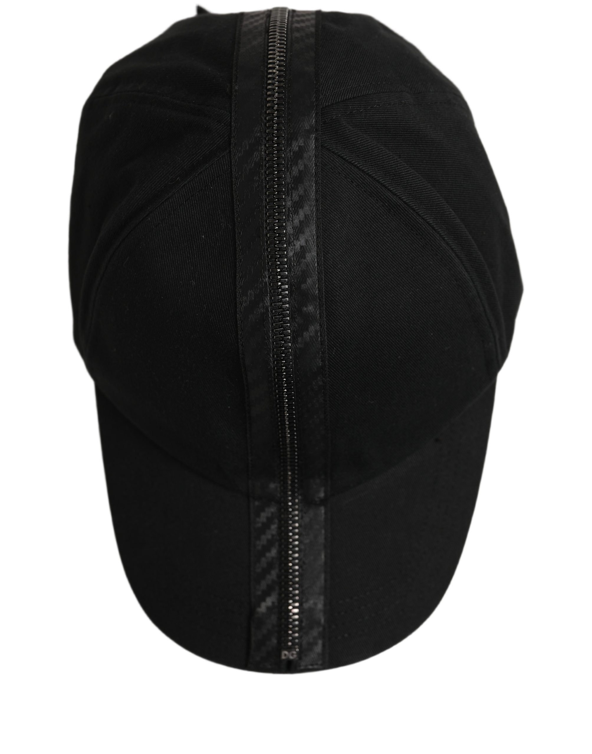 Dolce & Gabbana Men Black Cotton Baseball Cap 6 Panels Hat Dolce & Gabbana