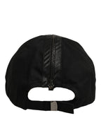 Dolce & Gabbana Men Black Cotton Baseball Cap 6 Panels Hat Dolce & Gabbana