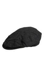 Dolce & Gabbana Men Black Cotton Flat Cloth Newsboy Cap Hat Dolce & Gabbana