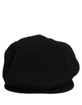 Dolce & Gabbana Men Black Wool Blend Flat Cloth Newsboy Cap Hat Dolce & Gabbana
