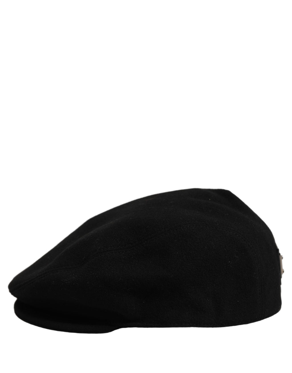 Dolce & Gabbana Men Black Wool Blend Flat Cloth Newsboy Cap Hat Dolce & Gabbana