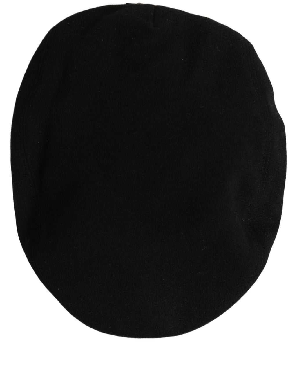 Dolce & Gabbana Men Black Wool Blend Flat Cloth Newsboy Cap Hat Dolce & Gabbana