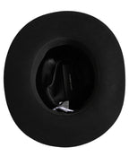 Dolce & Gabbana Men Black Classic Wide Brim Fedora Capello Hat Dolce & Gabbana