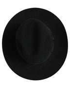 Dolce & Gabbana Men Black Classic Wide Brim Fedora Capello Hat Dolce & Gabbana