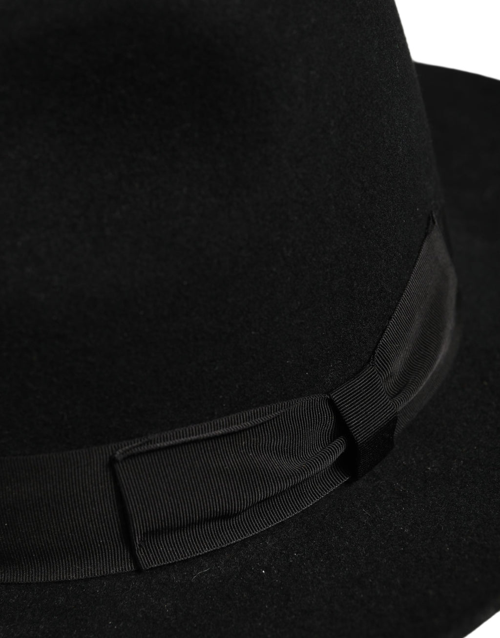 Dolce & Gabbana Men Black Classic Wide Brim Fedora Capello Hat Dolce & Gabbana