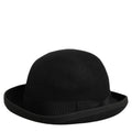 Dolce & Gabbana Men Black Rabbit Fur Felt Bowler Capello Hat Dolce & Gabbana