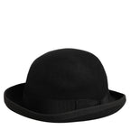 Dolce & Gabbana Men Black Rabbit Fur Felt Bowler Capello Hat Dolce & Gabbana