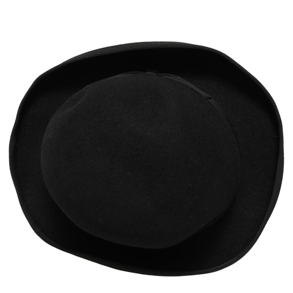 Dolce & Gabbana Men Black Rabbit Fur Felt Bowler Capello Hat Dolce & Gabbana