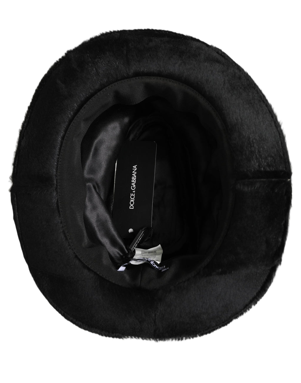 Dolce & Gabbana Men Black Classic Wide Brim Fedora Capello Hat Dolce & Gabbana