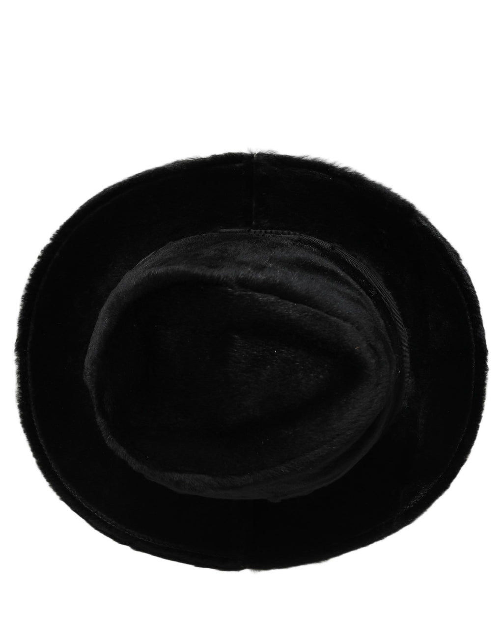 Dolce & Gabbana Men Black Classic Wide Brim Fedora Capello Hat Dolce & Gabbana