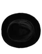 Dolce & Gabbana Men Black Classic Wide Brim Fedora Capello Hat Dolce & Gabbana
