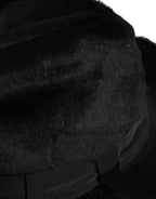 Dolce & Gabbana Men Black Classic Wide Brim Fedora Capello Hat Dolce & Gabbana