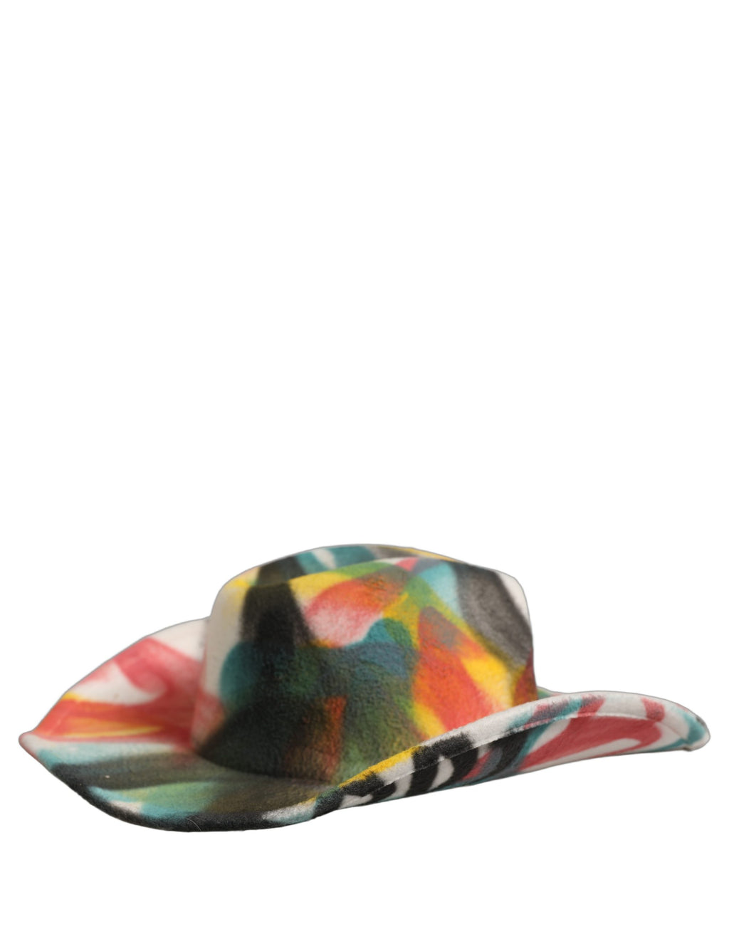Dolce & Gabbana Men White Graffiti Wide Brim Fedora Capello Hat Dolce & Gabbana