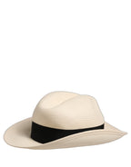 Dolce & Gabbana Men White Paper Straw Fedora Panama Capello Hat Dolce & Gabbana