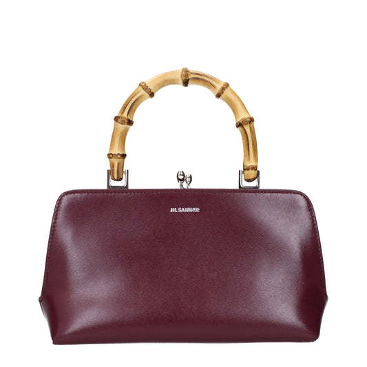 Jil Sander Red Leather Handbag Jil Sander