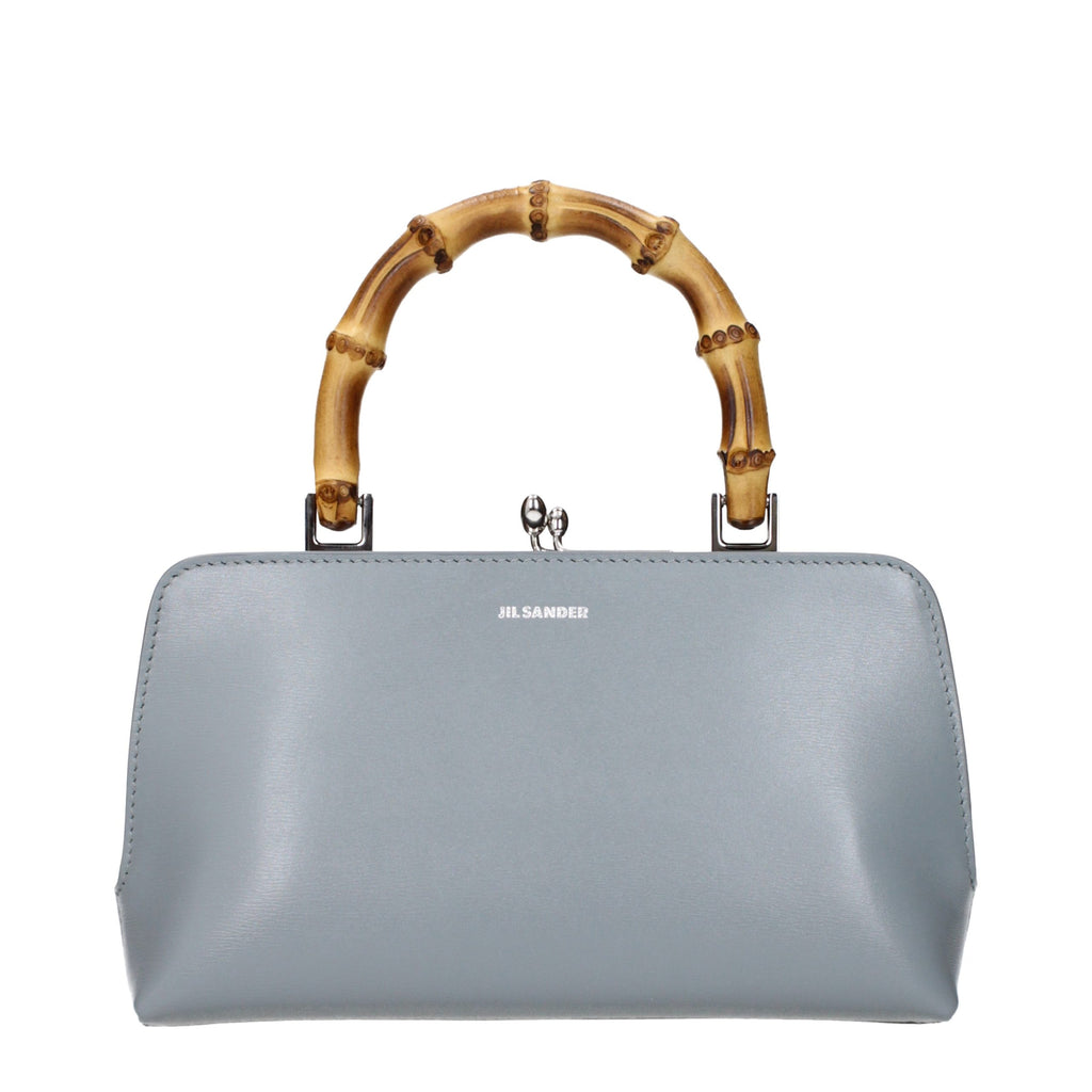 Jil Sander Gray Leather Handbag Jil Sander