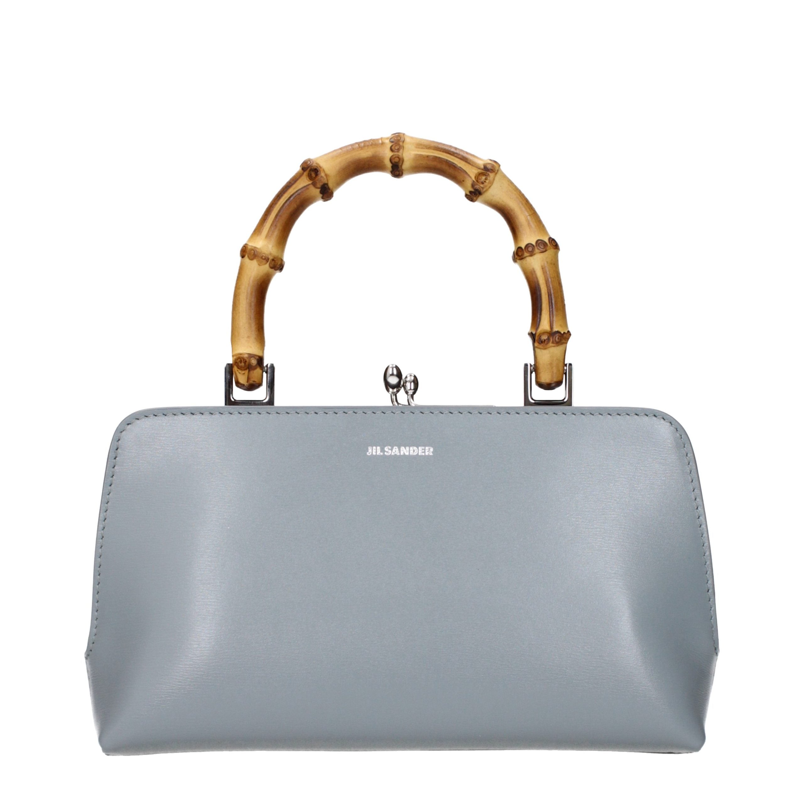 Jil Sander Gray Leather Handbag Jil Sander