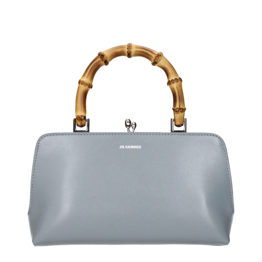 Jil Sander Gray Leather Handbag Jil Sander