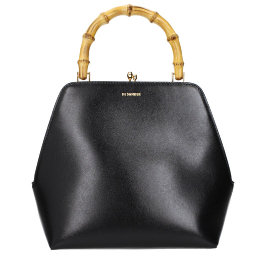Jil Sander Black Leather Handbag Jil Sander