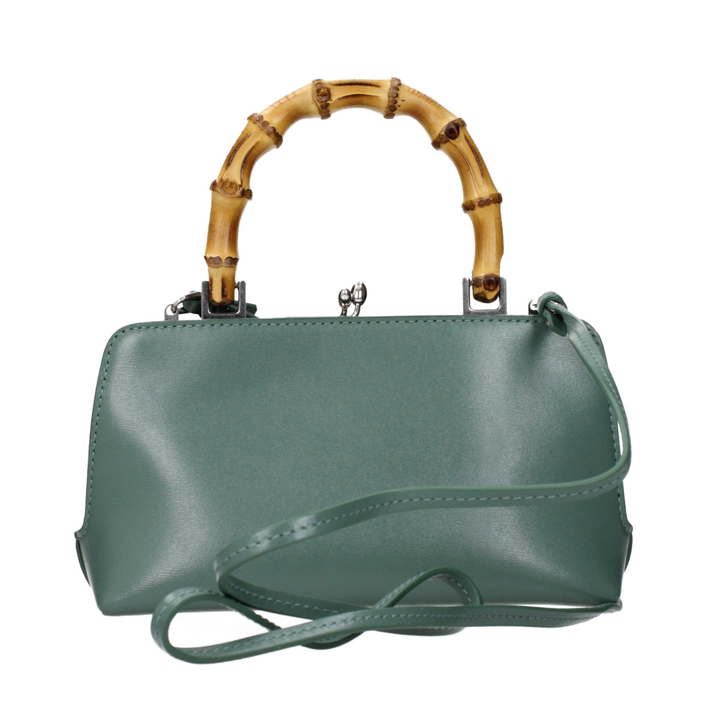 Jil Sander Green Leather Handbag Jil Sander