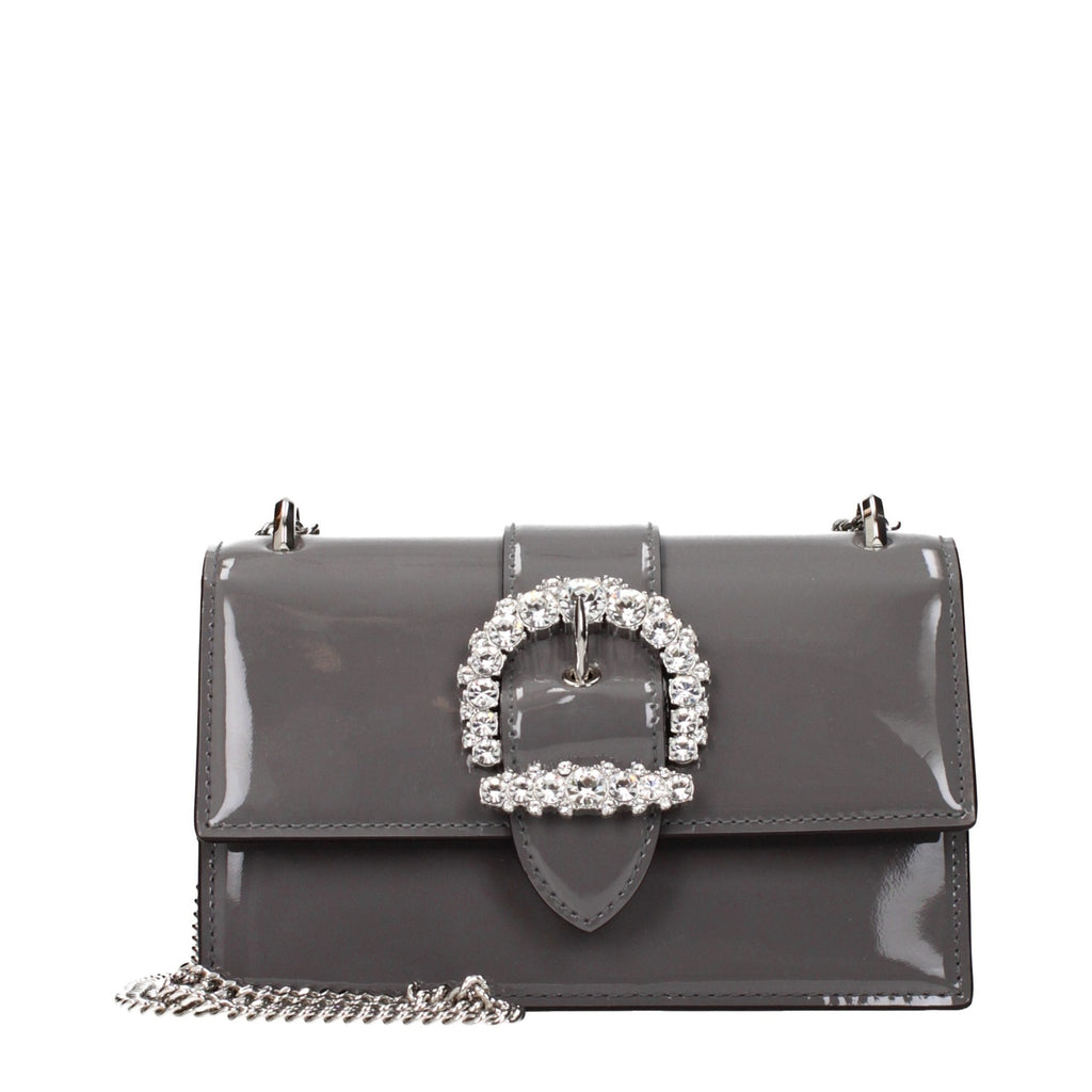 Jimmy Choo Gray Leather Shoulder Bag Jimmy Choo