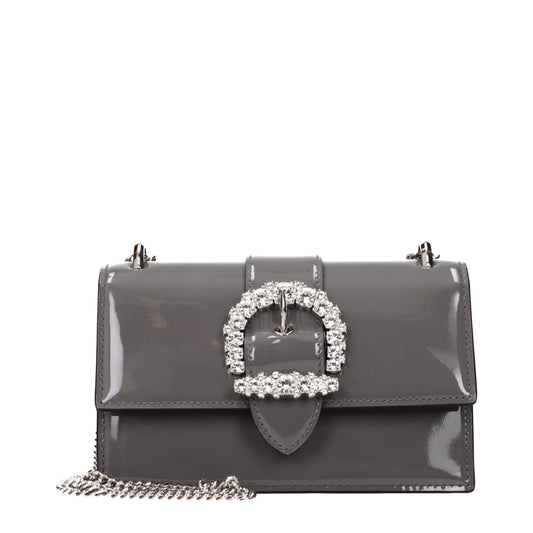 Jimmy Choo Gray Leather Shoulder Bag Jimmy Choo